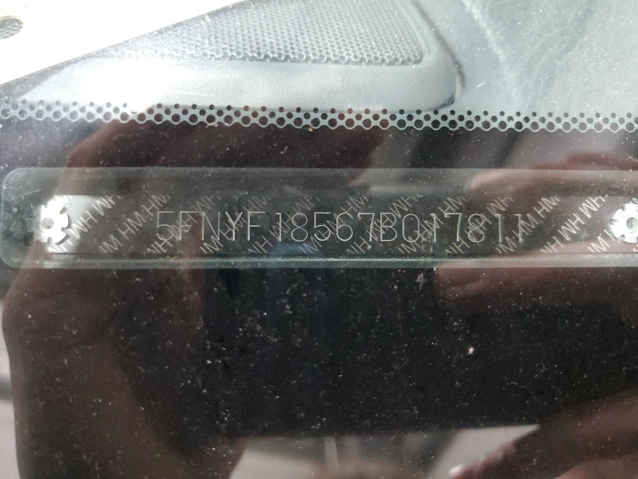 2007 Honda Pilot Exl VIN: 5FNYF18567B017811 Lot: 71972625
