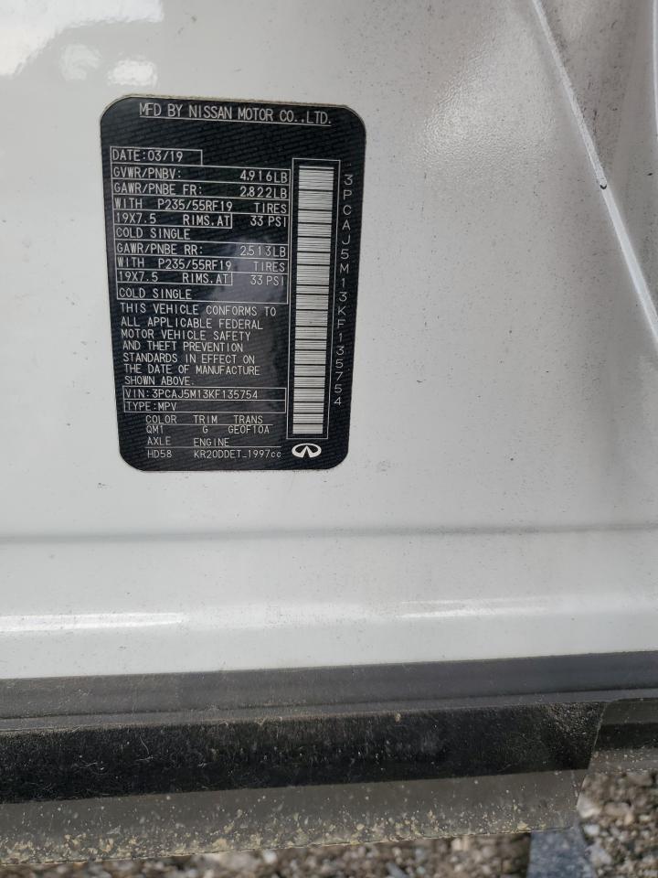 2019 Infiniti Qx50 Essential VIN: 3PCAJ5M13KF135754 Lot: 82040685