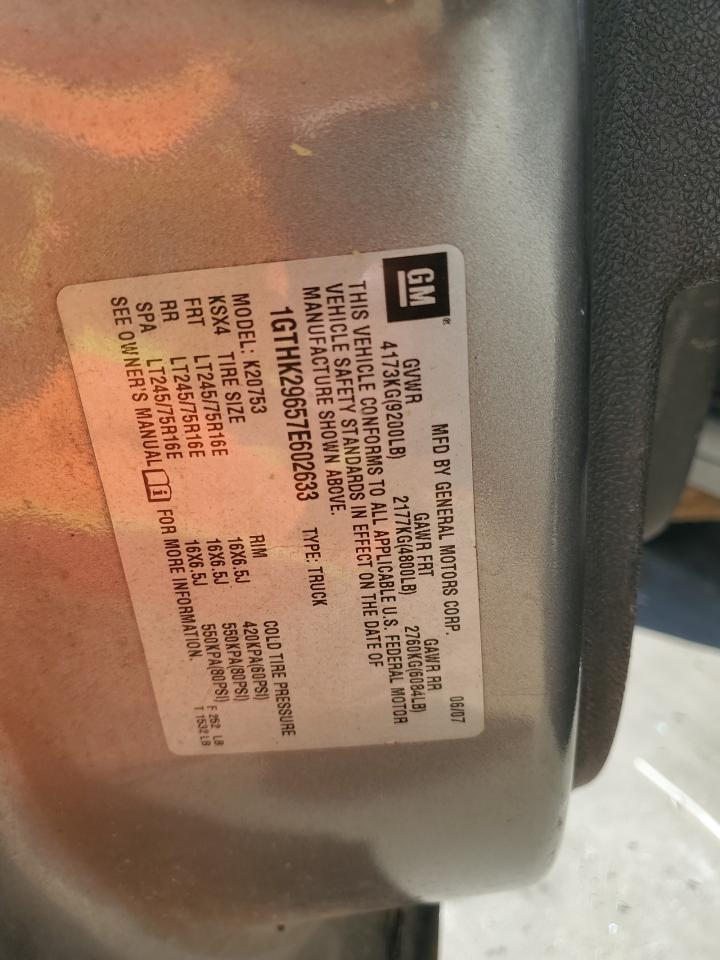 2007 GMC Sierra K2500 Heavy Duty VIN: 1GTHK29657E602633 Lot: 80326685