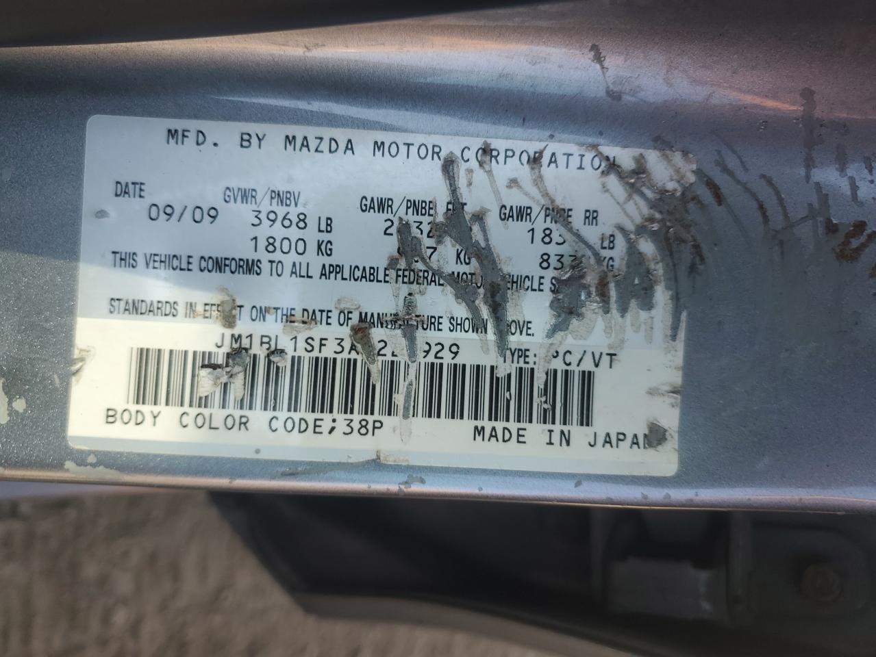 2010 Mazda 3 I VIN: JM1BL1SF3A1220929 Lot: 80222665