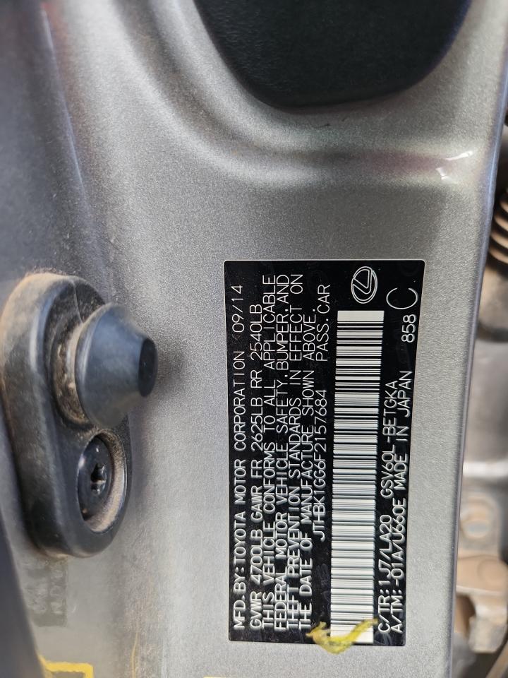 2015 Lexus Es 350 VIN: JTHBK1GG6F2157684 Lot: 81587575