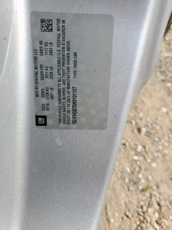 2017 Chevrolet Camaro Ss VIN: 1G1FH3D76H0101107 Lot: 81470095