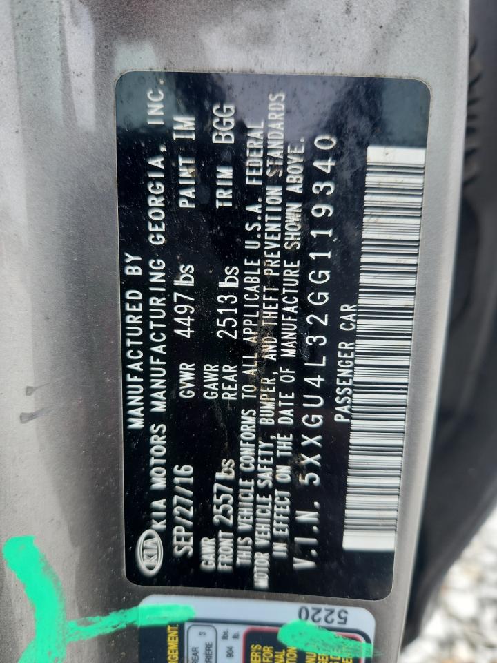 2016 Kia Optima Ex VIN: 5XXGU4L32GG119340 Lot: 84393645
