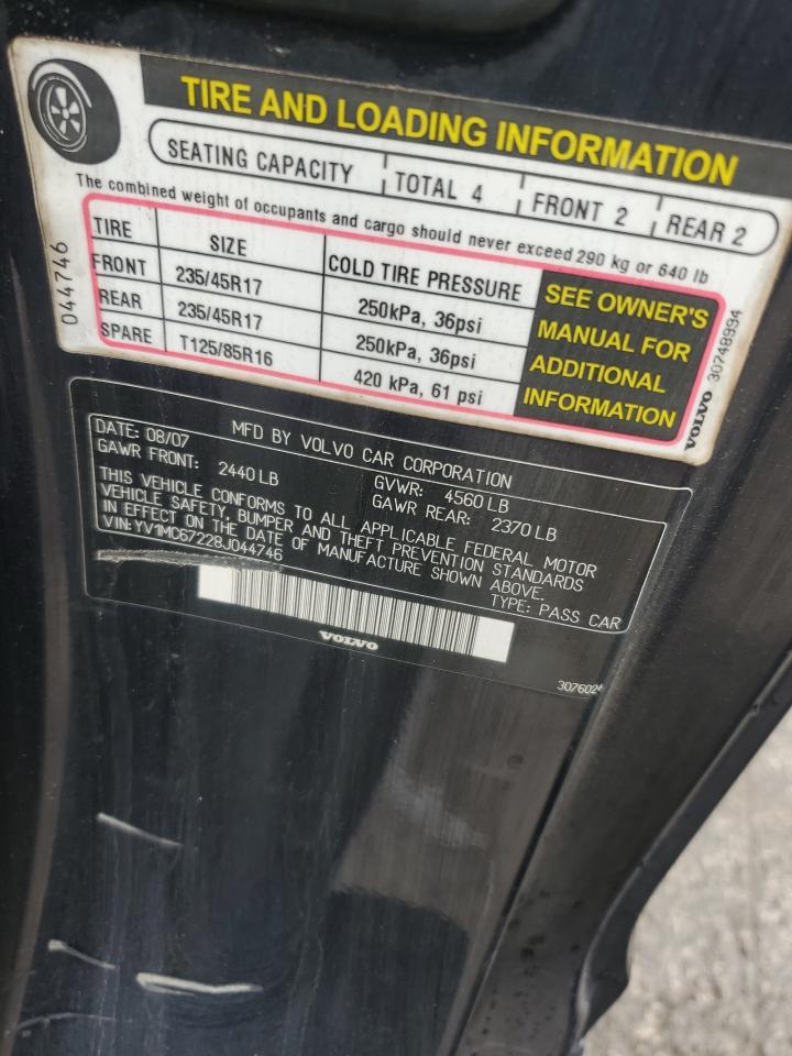 2008 Volvo C70 T5 VIN: YV1MC67228J044746 Lot: 82090445