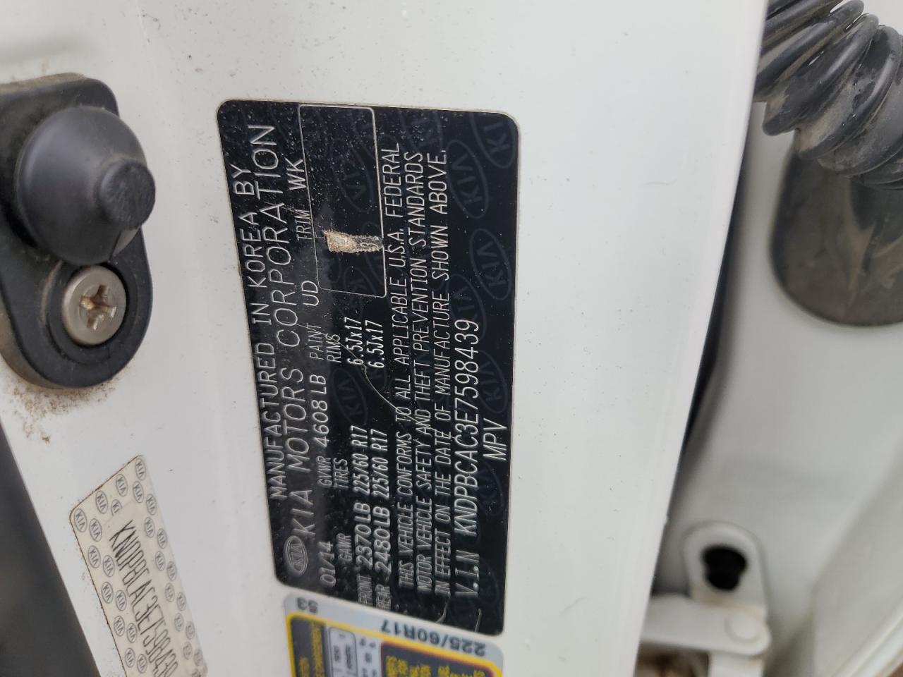 2014 Kia Sportage Lx VIN: KNDPBCAC3E7598439 Lot: 81422255