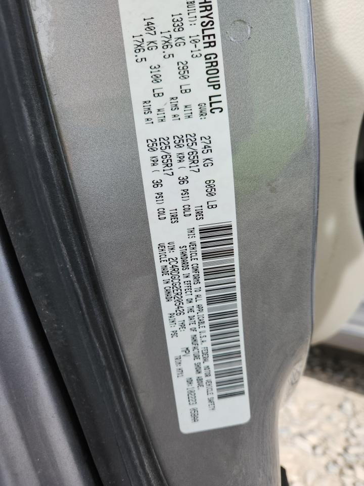 2014 Dodge Grand Caravan Sxt VIN: 2C4RDGCG2ER205426 Lot: 71750885