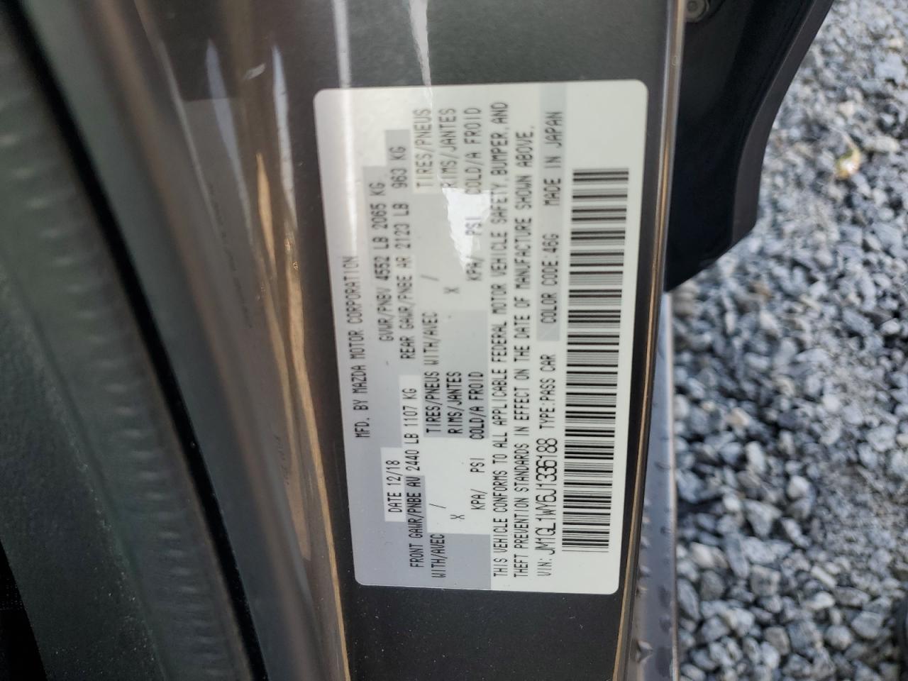 2018 Mazda 6 Grand Touring Reserve VIN: JM1GL1WY6J1336188 Lot: 81438055