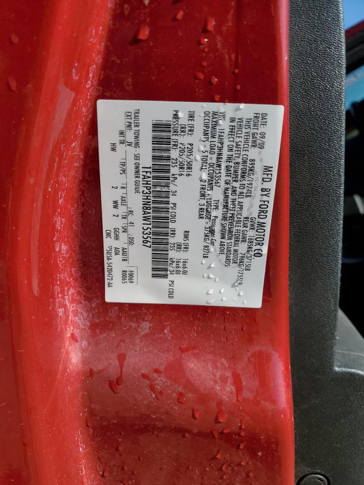 2010 Ford Focus Sel VIN: 1FAHP3HN8AW153567 Lot: 80900175