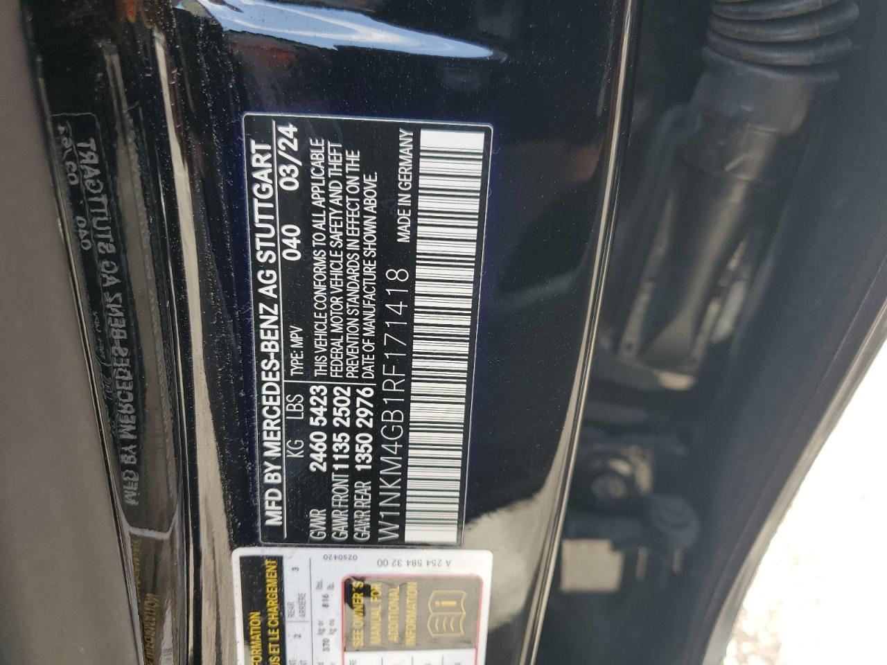 2024 Mercedes-Benz Glc 300 VIN: W1NKM4GB1RF171418 Lot: 71291645