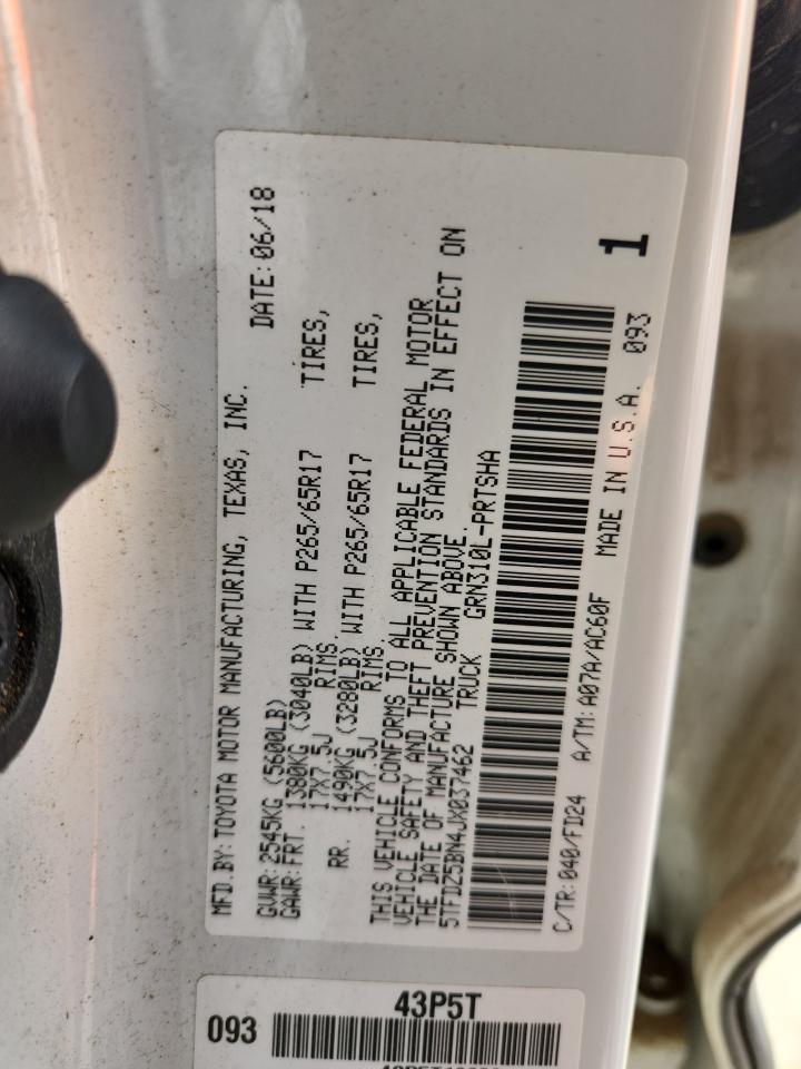 2018 Toyota Tacoma Double Cab VIN: 5TFDZ5BN4JX037462 Lot: 81096785