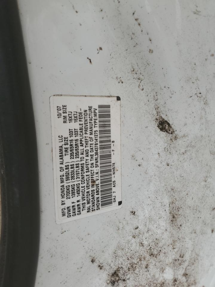 2007 Honda Odyssey Ex VIN: 5FNRL38437B141275 Lot: 71601345