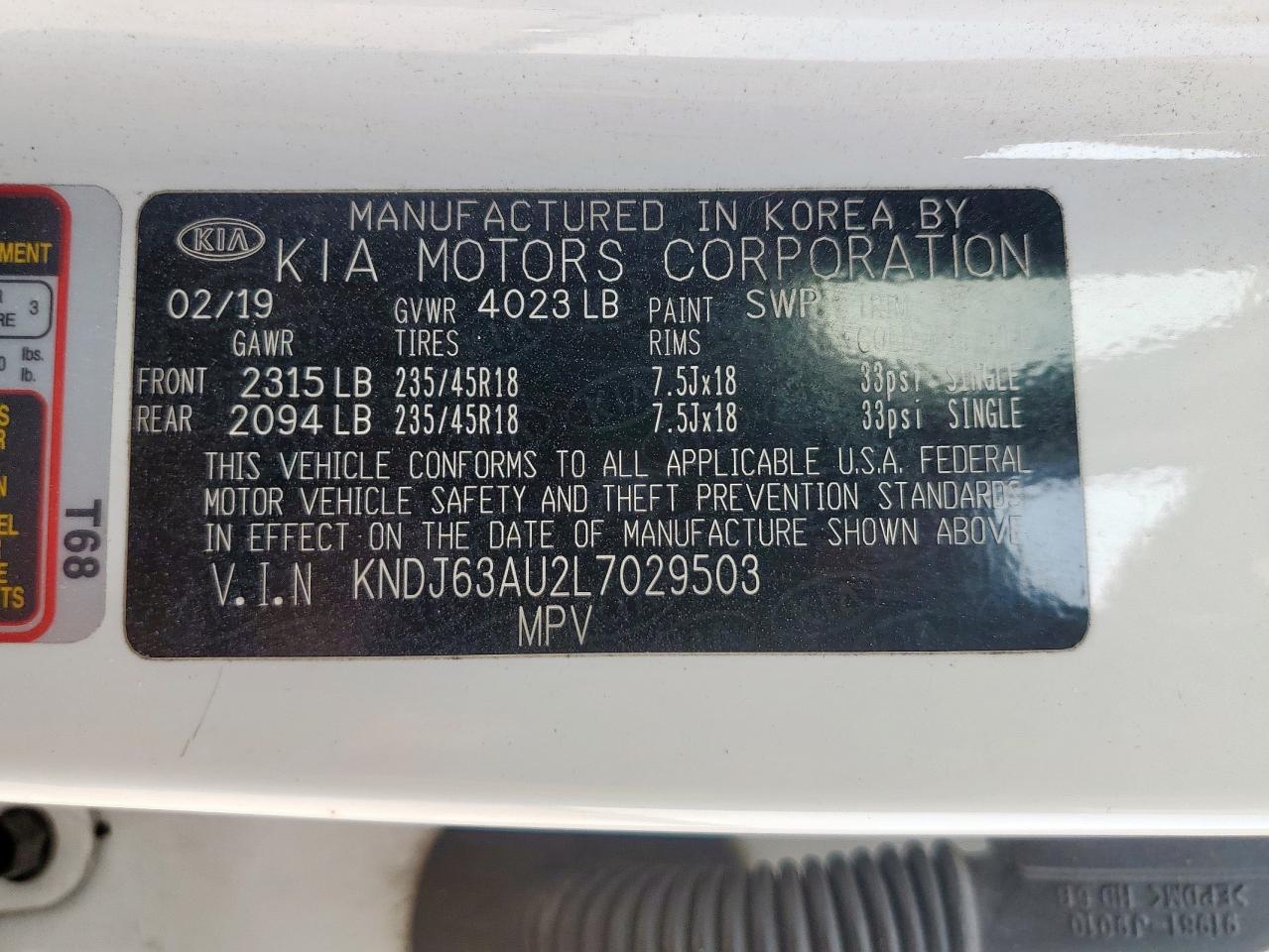 2020 Kia Soul Gt Line VIN: KNDJ63AU2L7029503 Lot: 80372975