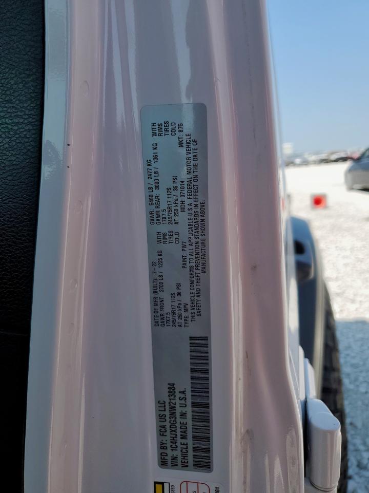 2022 Jeep Wrangler Unlimited Sport VIN: 1C4HJXDG3NW213884 Lot: 72015755