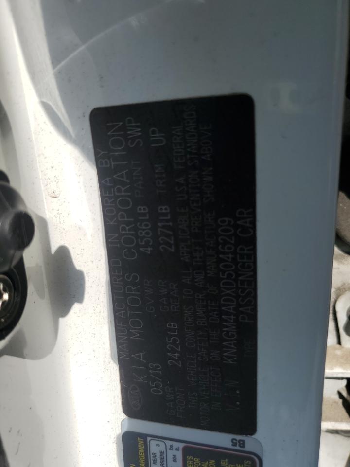 2013 Kia Optima Hybrid VIN: KNAGM4ADXD5046209 Lot: 80904115