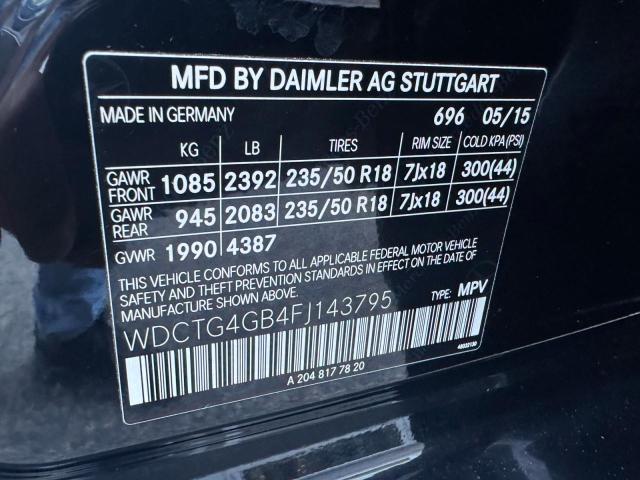 2015 MERCEDES-BENZ GLA 250 4MATIC  