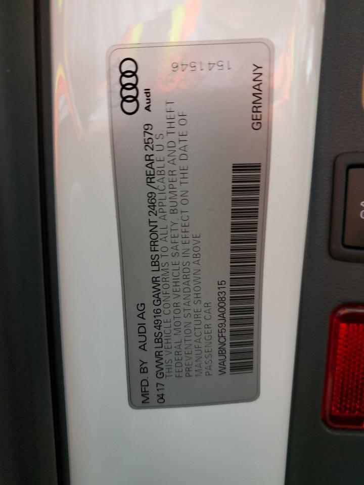 2018 Audi A5 Premium Plus VIN: WAUBNCF59JA008315 Lot: 81498575
