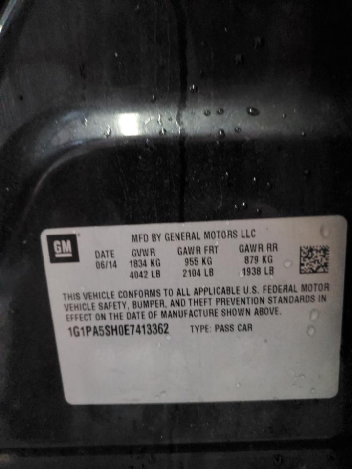 2014 Chevrolet Cruze Ls VIN: 1G1PA5SH0E7413312 Lot: 81588805