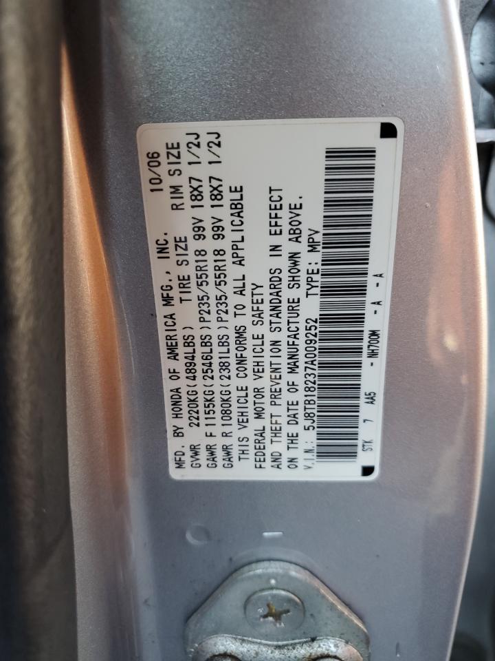 2007 Acura Rdx VIN: 5J8TB18237A009252 Lot: 80472415