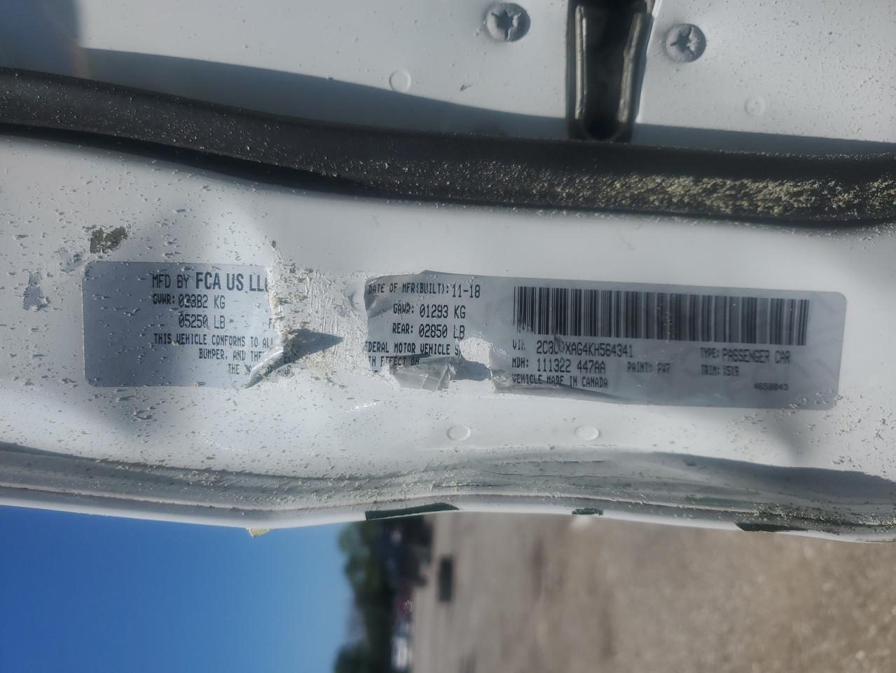 2019 Dodge Charger Police VIN: 2C3CDXAG4KH564341 Lot: 71581705