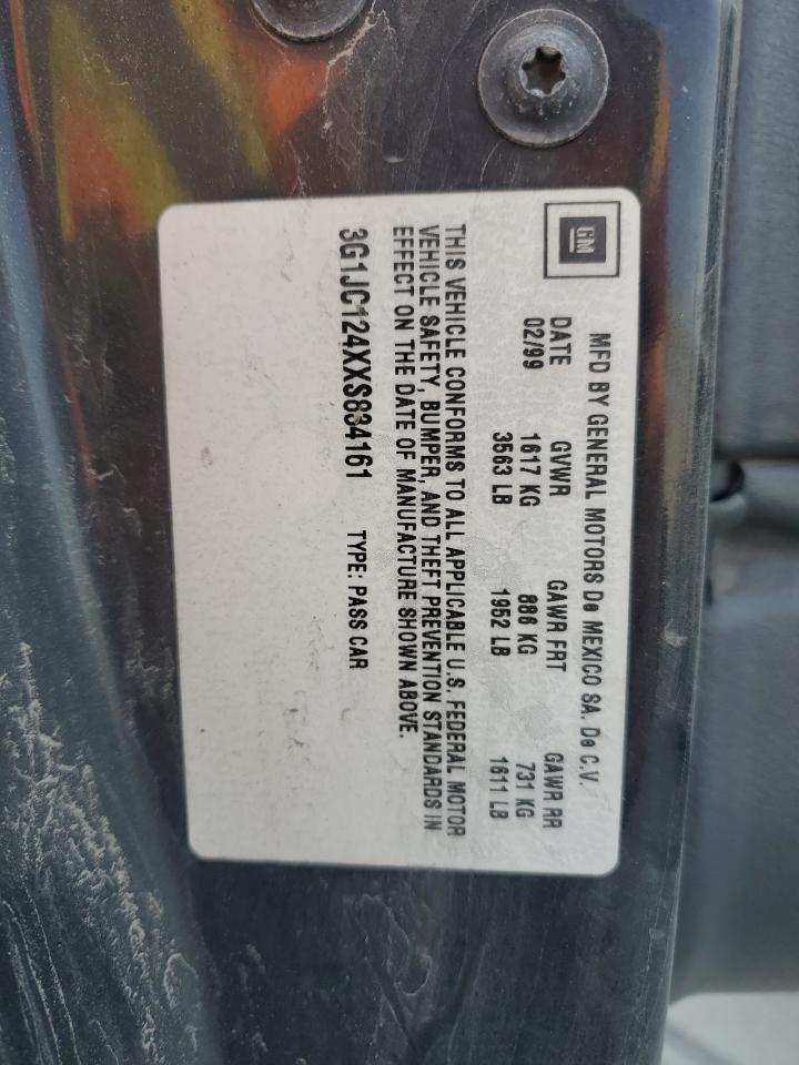 1999 Chevrolet Cavalier Base VIN: 3G1JC124XXS834161 Lot: 71913695