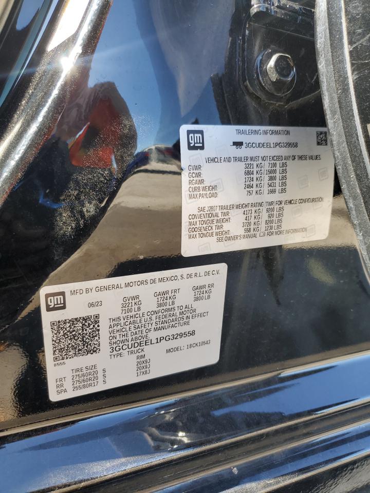 2023 Chevrolet Silverado K1500 Rst VIN: 3GCUDEEL1PG329558 Lot: 80131375