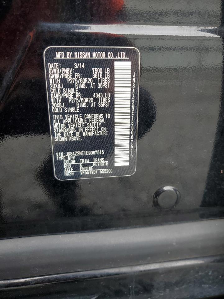 2014 Infiniti Qx80 VIN: JN8AZ2NE1E9067515 Lot: 84428345