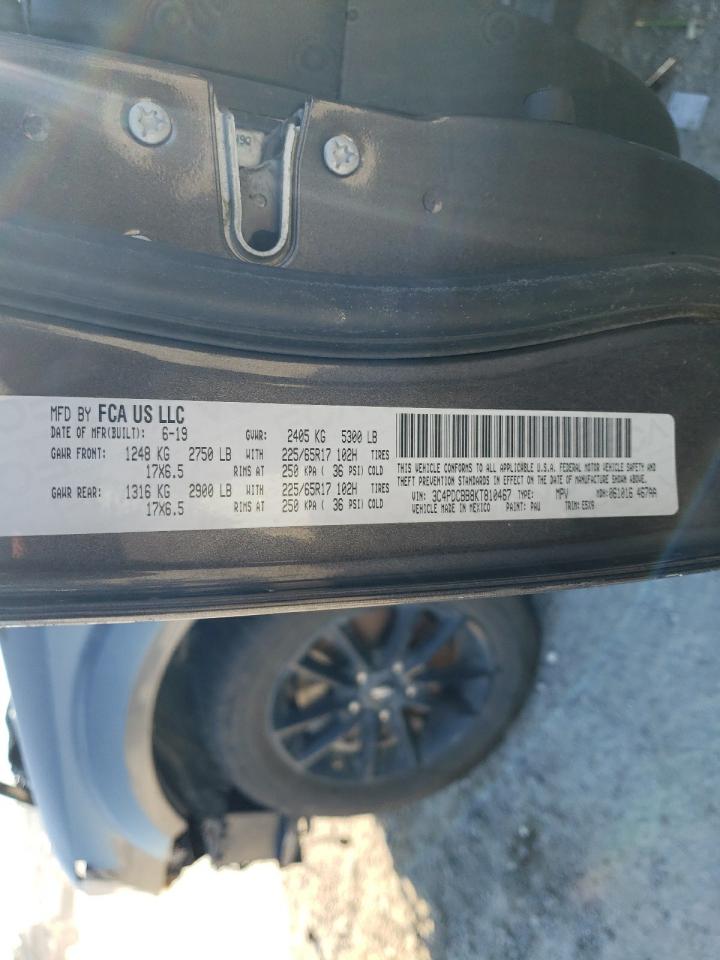 2019 Dodge Journey Se VIN: 3C4PDCBB8KT810467 Lot: 68936705