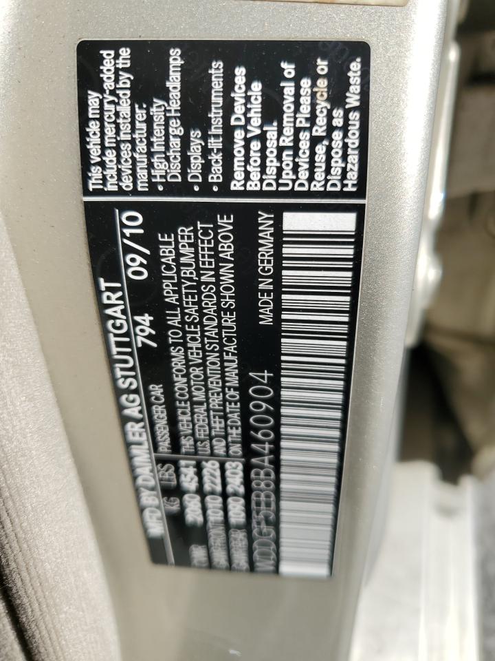 2011 Mercedes-Benz C 300 VIN: WDDGF5EB8BA460904 Lot: 82019995