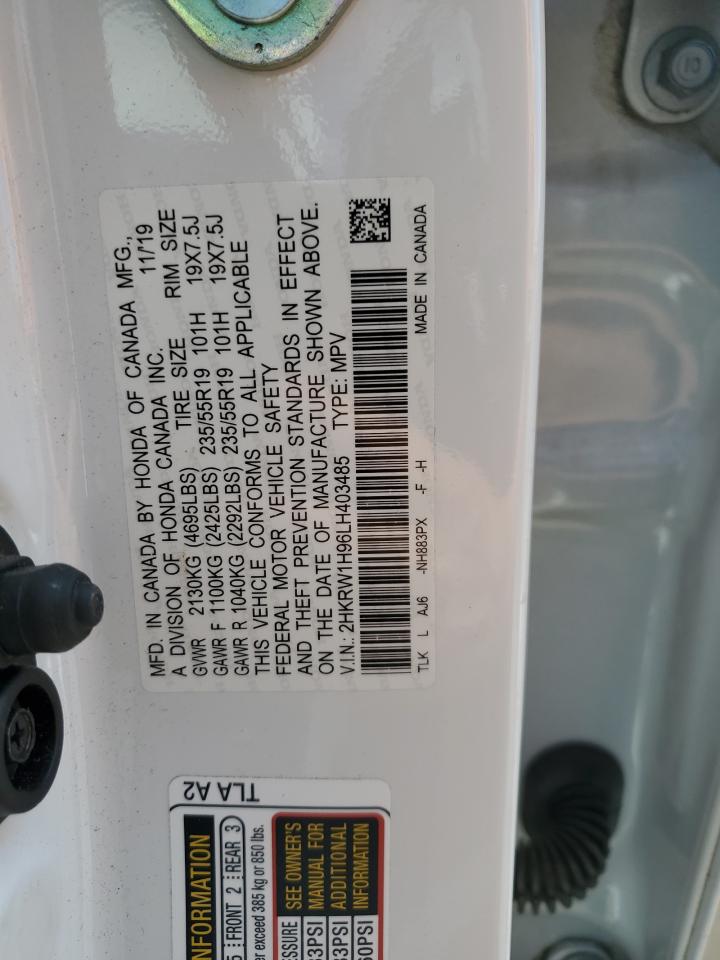 2020 Honda Cr-V Touring VIN: 2HKRW1H96LH403485 Lot: 71283535