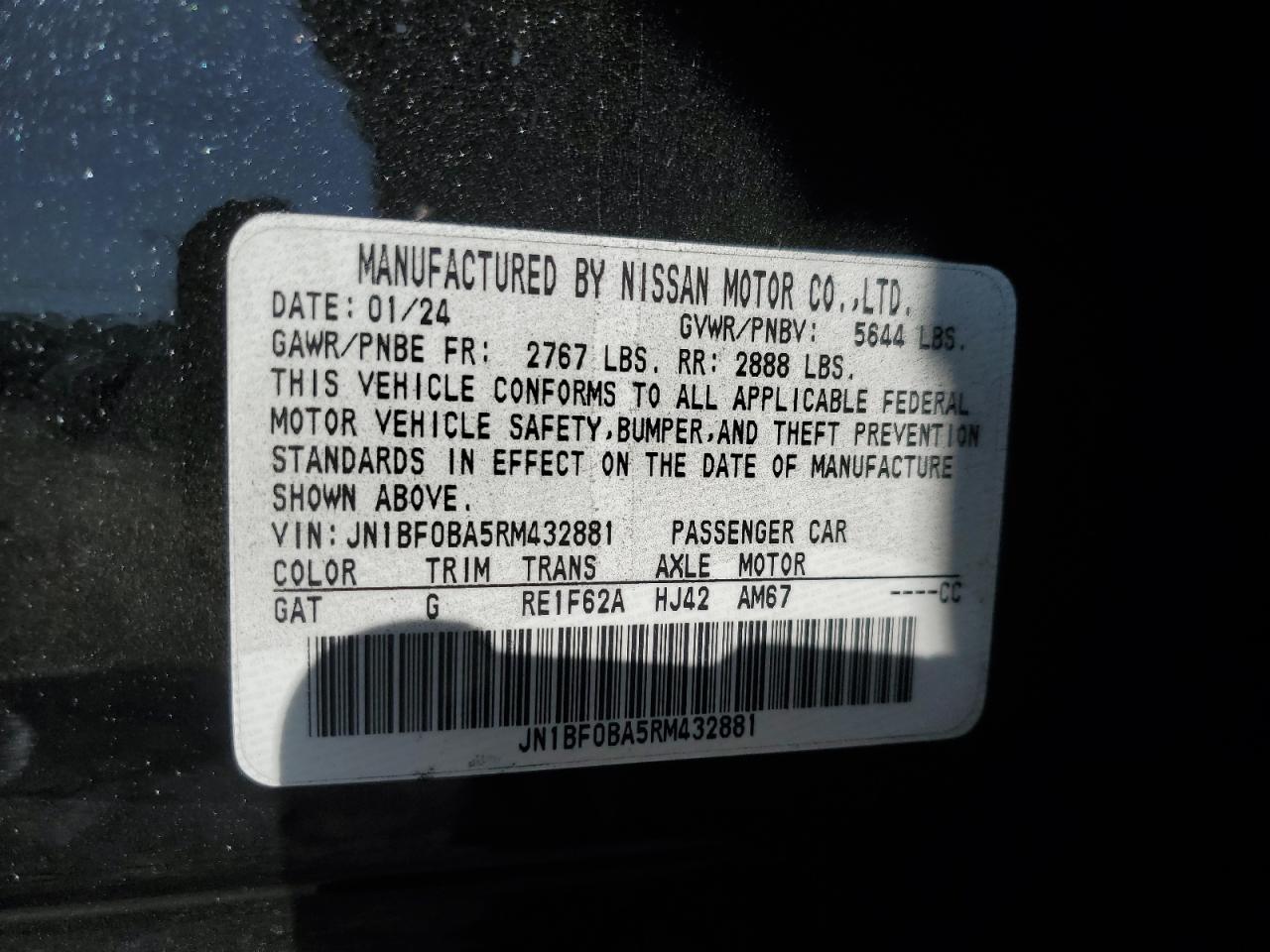 2024 Nissan Ariya Evolve+ VIN: JN1BF0BA5RM432881 Lot: 84612985