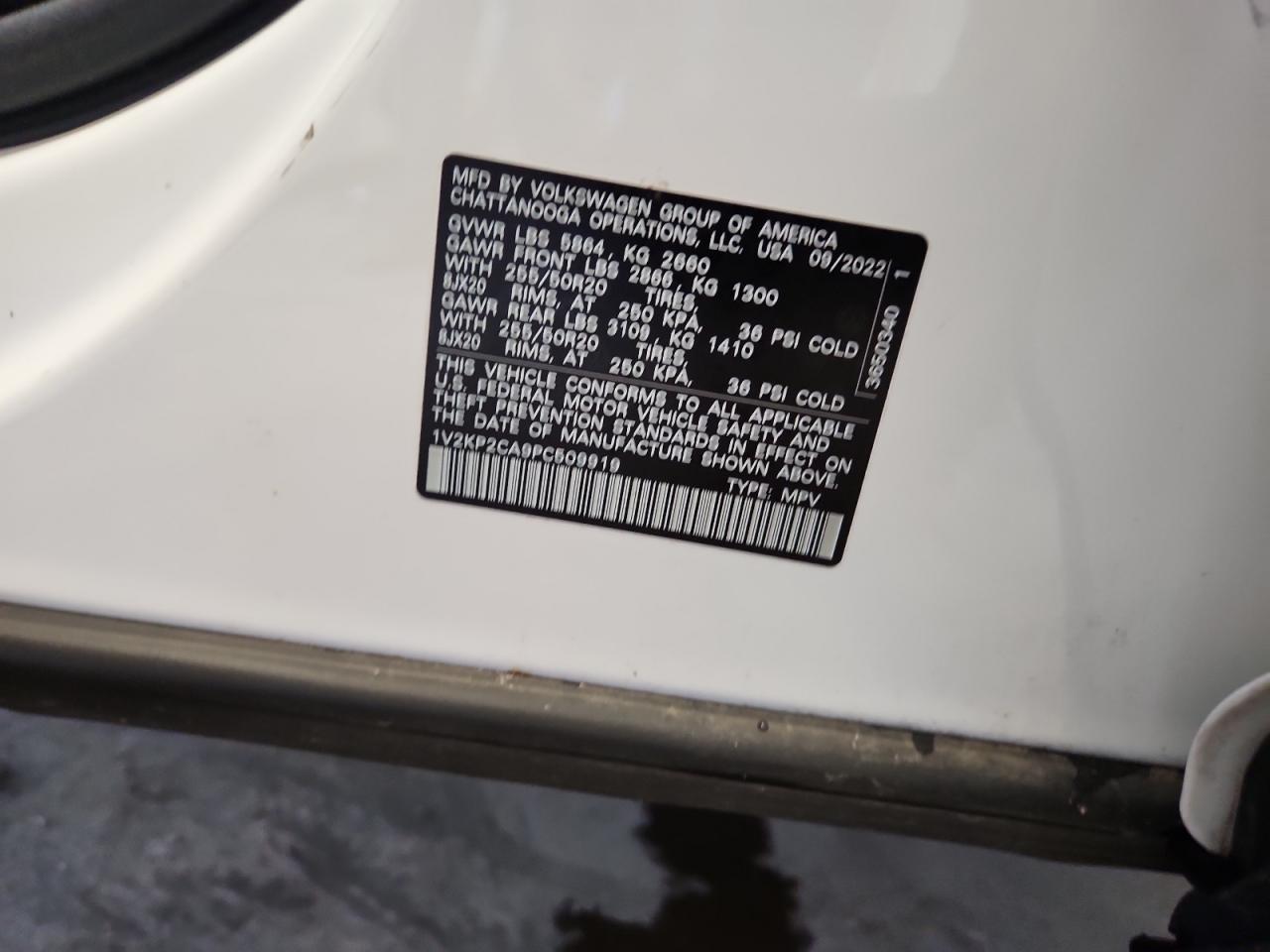 2023 Volkswagen Atlas Se VIN: 1V2KP2CA9PC509919 Lot: 80564535