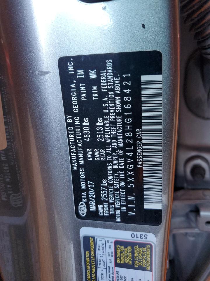 2017 Kia Optima Sxl VIN: 5XXGV4L28HG168421 Lot: 71561695