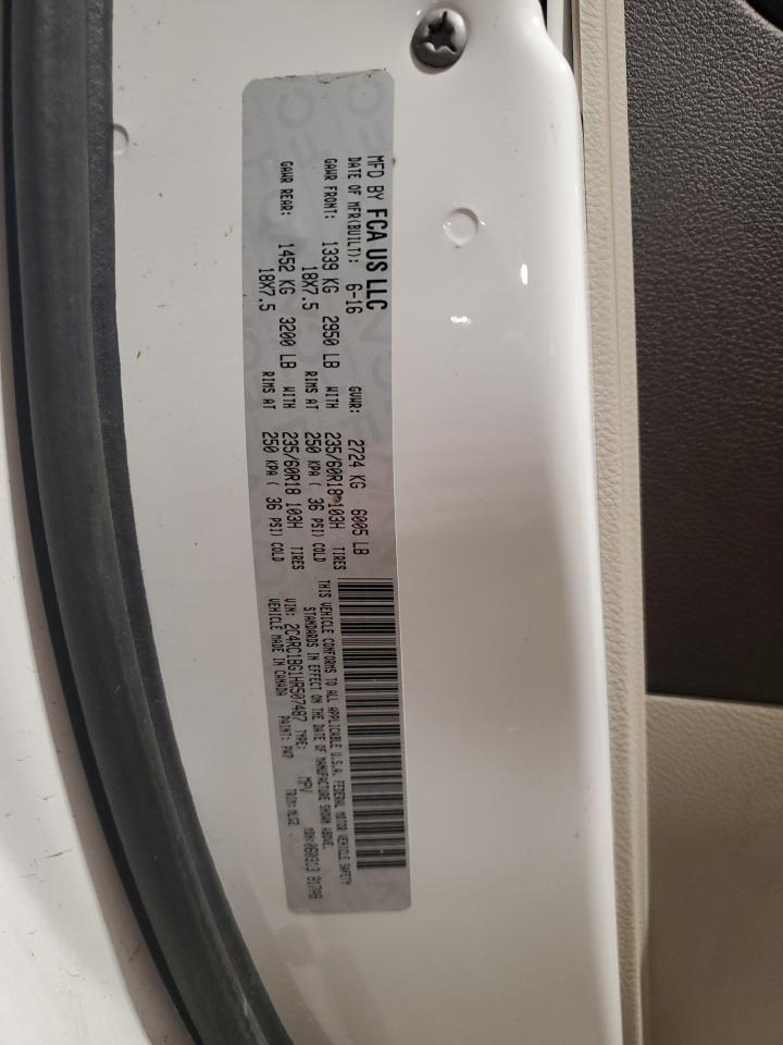 2017 Chrysler Pacifica Touring L VIN: 2C4RC1BG1HR507487 Lot: 71954665