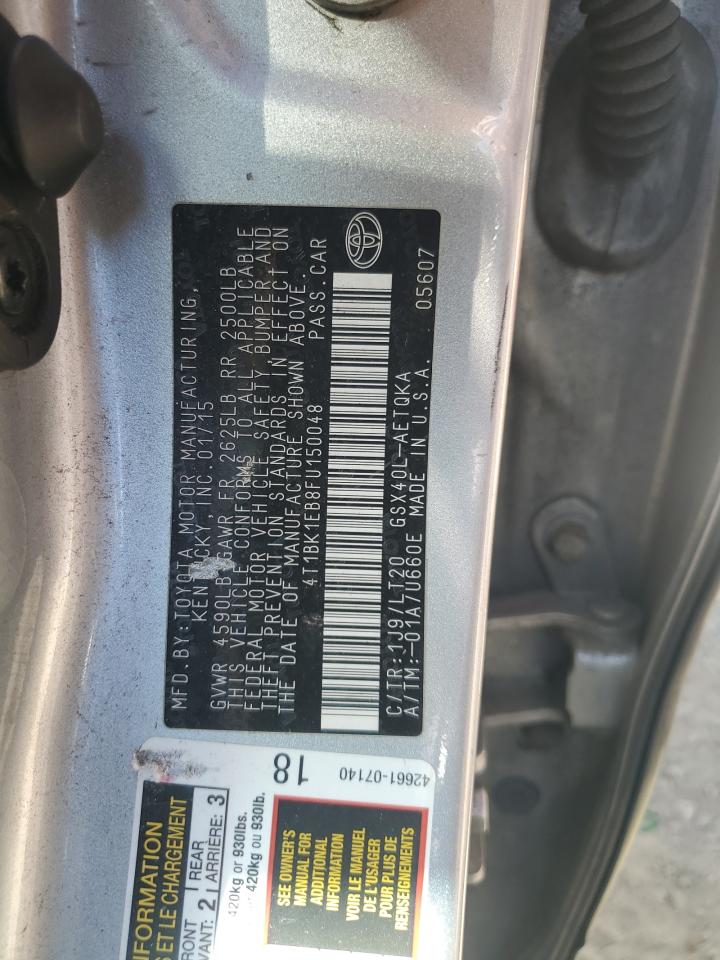 2015 Toyota Avalon Xle VIN: 4T1BK1EB8FU150048 Lot: 81273595