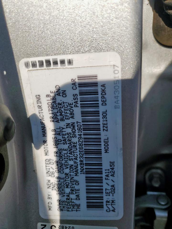 2008 Toyota Corolla Ce VIN: 1NXBR32E68Z941607 Lot: 84419945