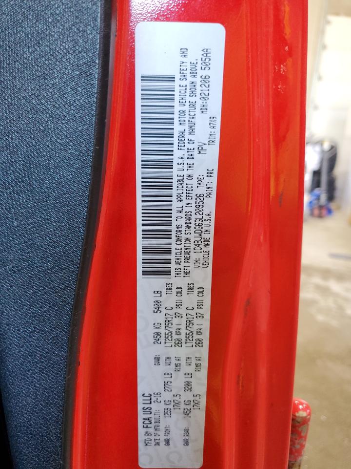 2016 Jeep Wrangler Unlimited Sport VIN: 1C4BJWDG6GL209526 Lot: 81822475