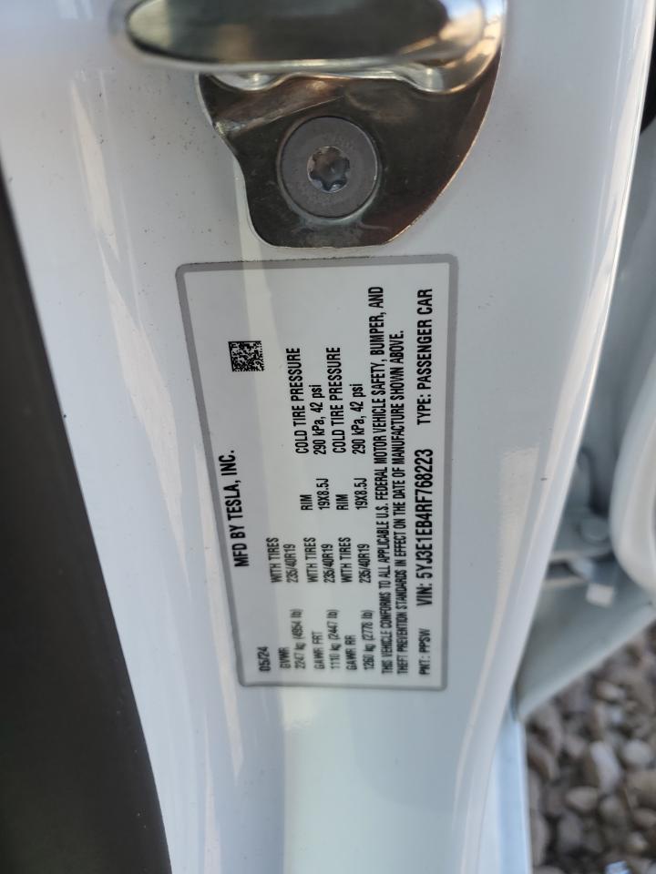 2024 Tesla Model 3 VIN: 5YJ3E1EB4RF768223 Lot: 80000945