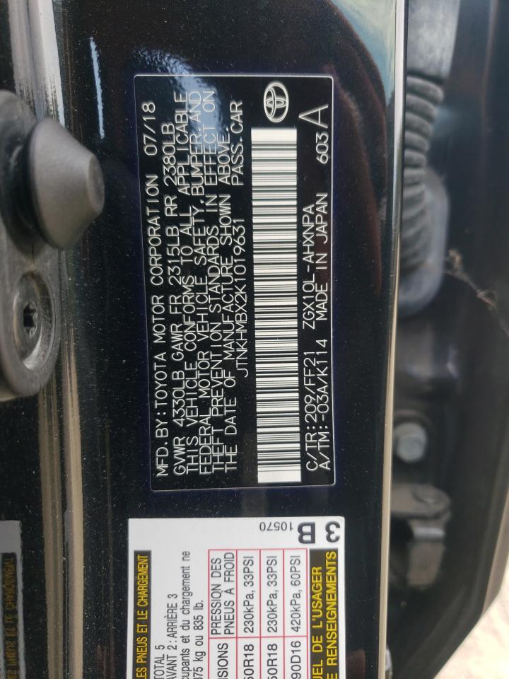 2019 Toyota C-Hr Xle VIN: JTNKHMBX2K1019631 Lot: 83811845