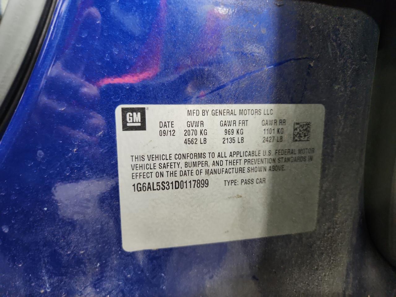 2013 Cadillac Ats Premium VIN: 1G6AL5S31D0117899 Lot: 71658545