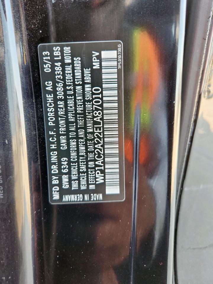 2014 Porsche Cayenne Turbo VIN: WP1AC2A22ELA87010 Lot: 80546775