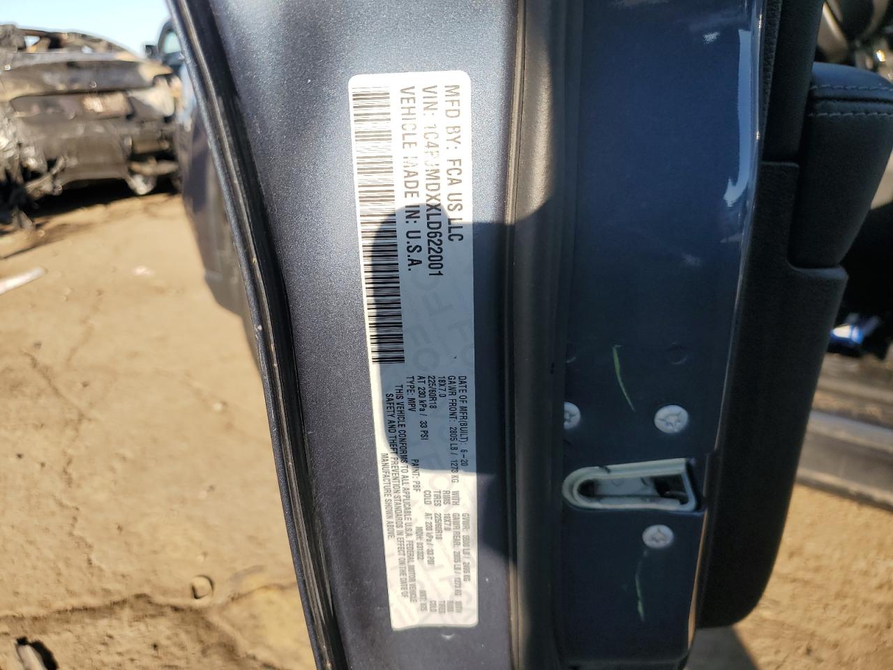 2020 Jeep Cherokee Limited VIN: 1C4PJMDXXLD622001 Lot: 84011935