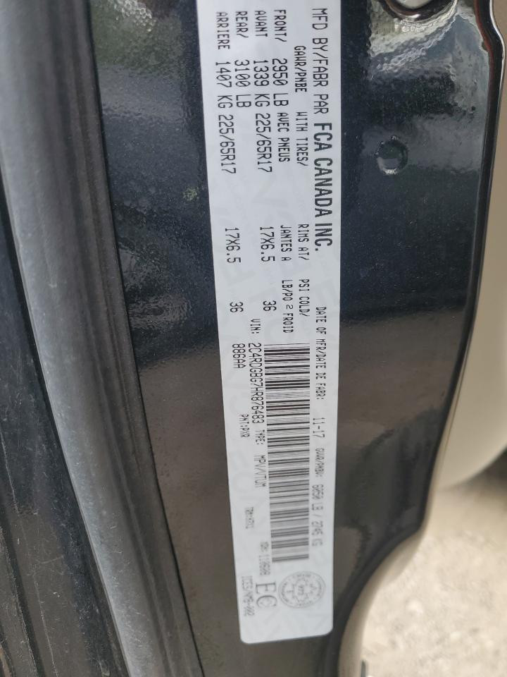 2017 Dodge Grand Caravan Se VIN: 2C4RDGBG7HR876483 Lot: 70998335