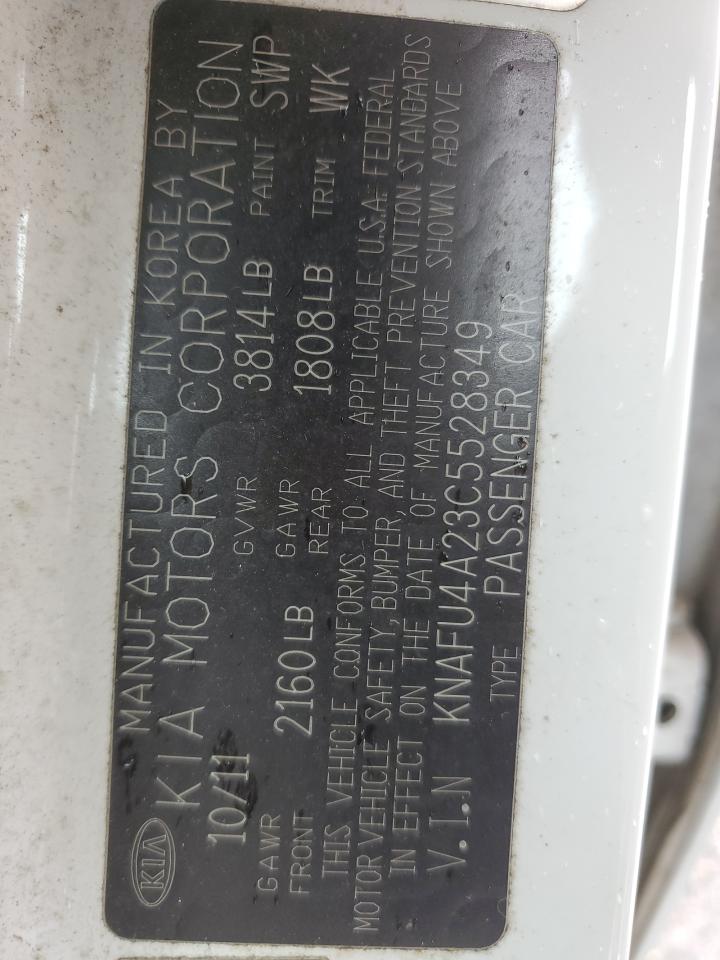 2012 Kia Forte Ex VIN: KNAFU4A23C5528349 Lot: 80132835