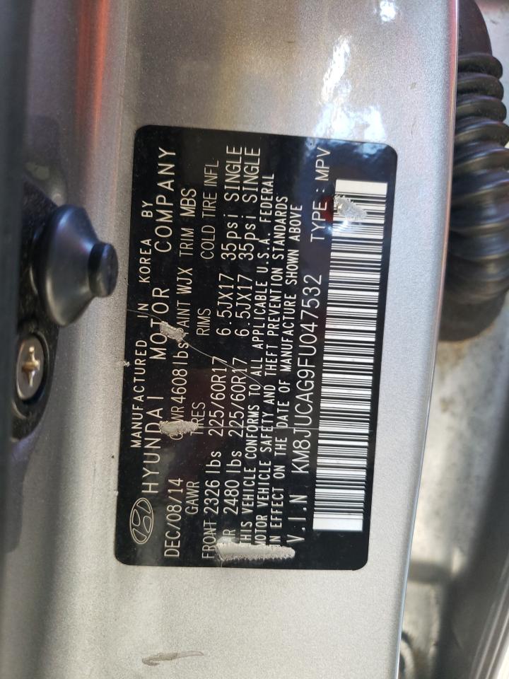 2015 Hyundai Tucson Limited VIN: KM8JUCAG9FU047532 Lot: 80559335