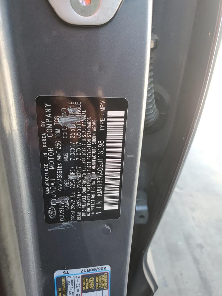 2016 Hyundai Tucson Limited VIN: KM8J33A40GU113198 Lot: 80262105