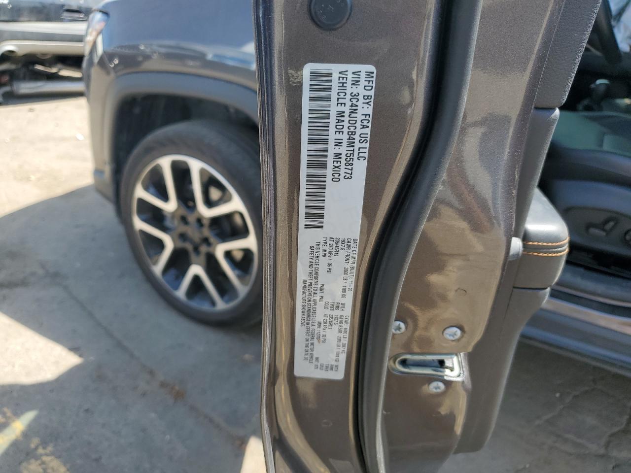 2021 Jeep Compass Limited VIN: 3C4NJDCB4MT558773 Lot: 71160035