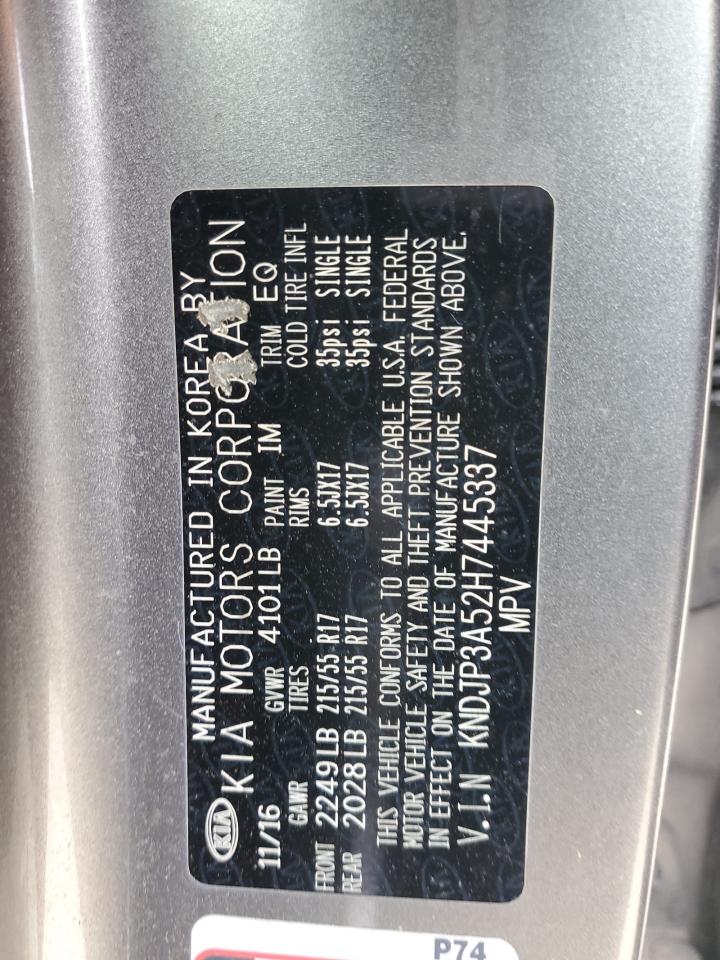 2017 Kia Soul + VIN: KNDJP3A52H7445337 Lot: 83964675