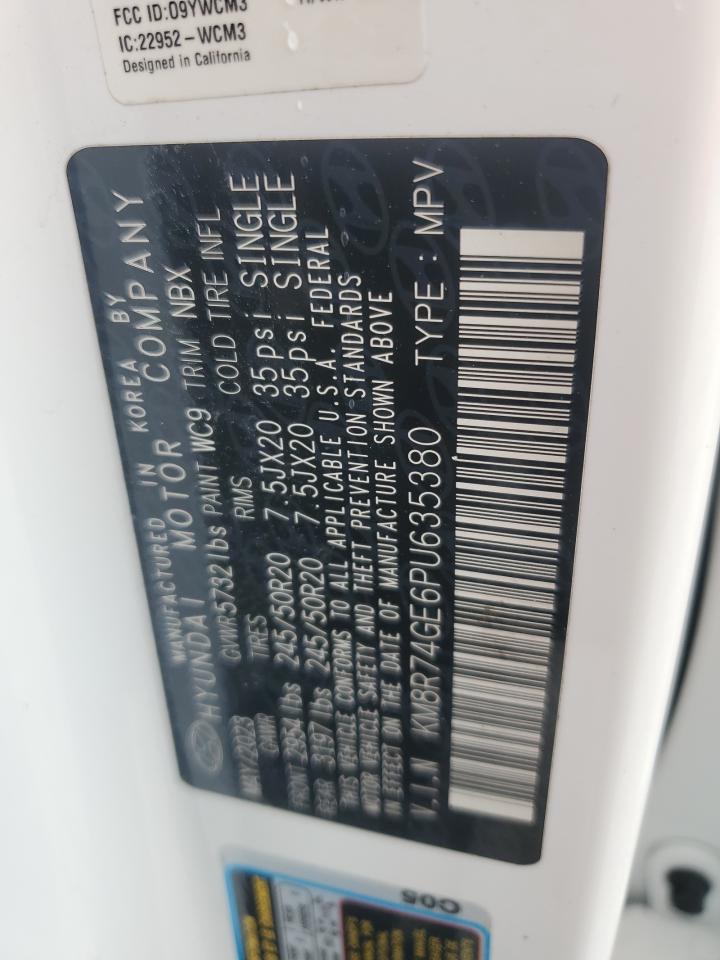 2023 Hyundai Palisade Calligraphy VIN: KM8R74GE6PU635380 Lot: 80550905