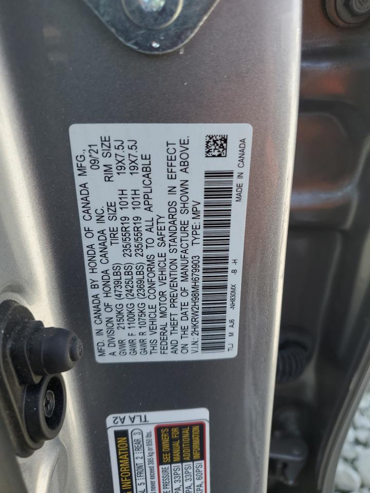 2021 Honda Cr-V Touring VIN: 2HKRW2H98MH679903 Lot: 81470075