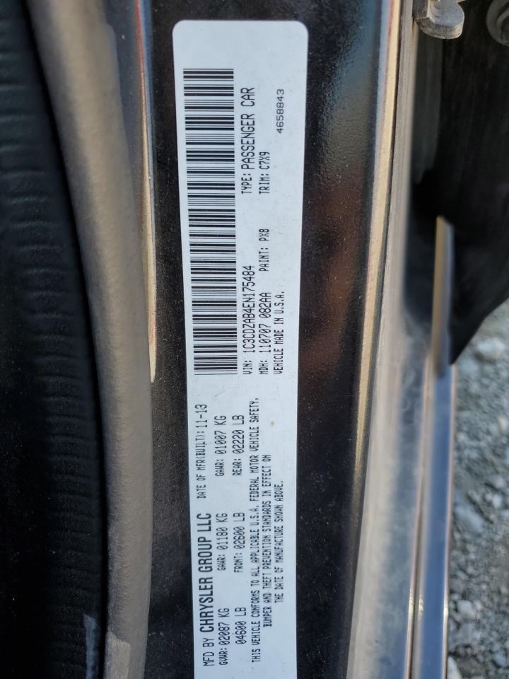 2014 Dodge Avenger Se VIN: 1C3CDZAB4EN175484 Lot: 81392645